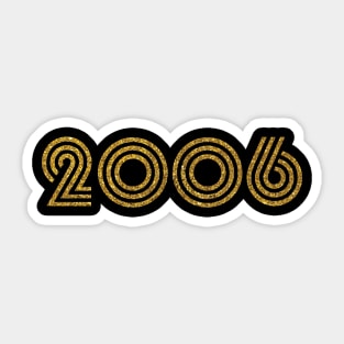 2006 Birth Year Glitter Effect Sticker